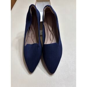 New Tingrise Flat Point Toe Knit Loafer Shoes Royal Blue UK Size 38/US Size 7.5